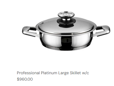  Professional Platinum Large Skillet W/C